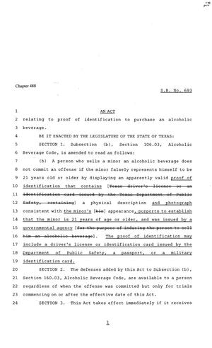 81st Texas Legislature, Senate Bill 693, Chapter 488