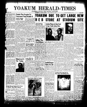 Primary view of object titled 'Yoakum Herald-Times (Yoakum, Tex.), Vol. 63, No. 96, Ed. 1 Friday, December 4, 1959'.