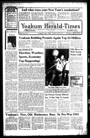 Primary view of object titled 'Yoakum Herald-Times (Yoakum, Tex.), Vol. 93, No. 1, Ed. 1 Thursday, January 3, 1985'.
