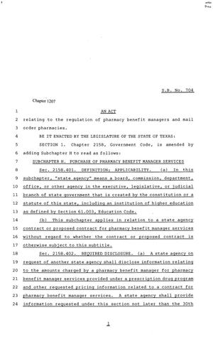 81st Texas Legislature, Senate Bill 704, Chapter 1207