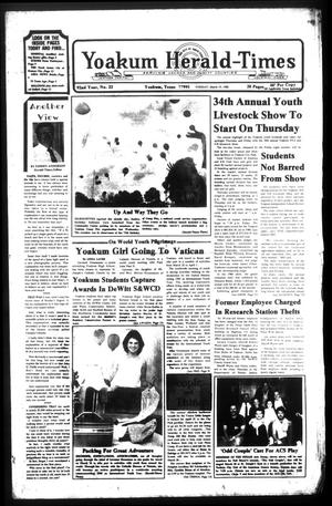 Yoakum Herald-Times (Yoakum, Tex.), Vol. 92, No. 22, Ed. 1 Tuesday, March 19, 1985