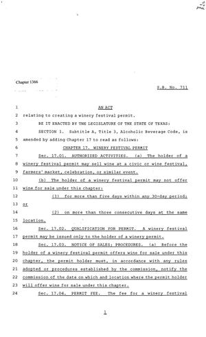81st Texas Legislature, Senate Bill 711, Chapter 1366