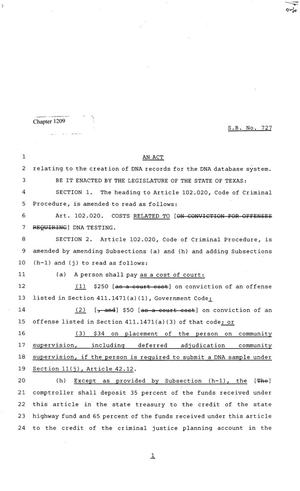 81st Texas Legislature, Senate Bill 727, Chapter 1209