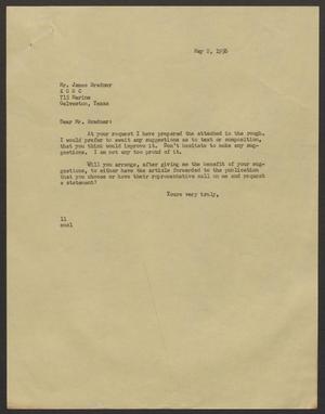[Letter from I. H. Kempner to Mr. James Bradner - May 2, 1956]