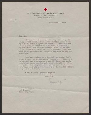 [Letter from Ellsworth Bunker to Mr. I. H. Kempner - November 12, 1956]