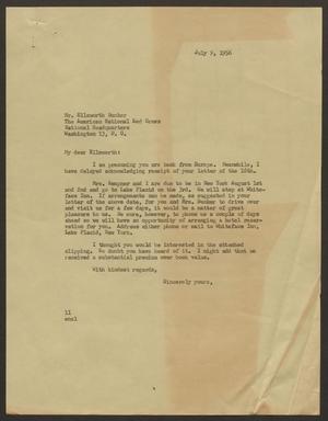 [Letter from I. H. Kempner to Ellsworth Bunker - July 9, 1956]