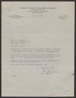 [Letter from Leon Jaworski to I. H. Kempner - May 7, 1956]