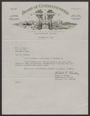 [Letter from Robert C. Chuoke to I. H. Kempner - November 20, 1956]