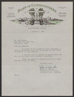 [Letter from Robert C. Chuoke to Mr. Ike Kempner - October 8, 1956]