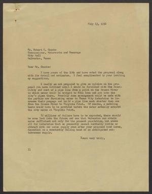 [Letter from I. H. Kempner to Mr. Robert C. Chuoke - July 13, 1956]