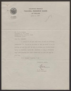 [Letter from J. L. Cook to I. H. Kempner - April 2, 1956]