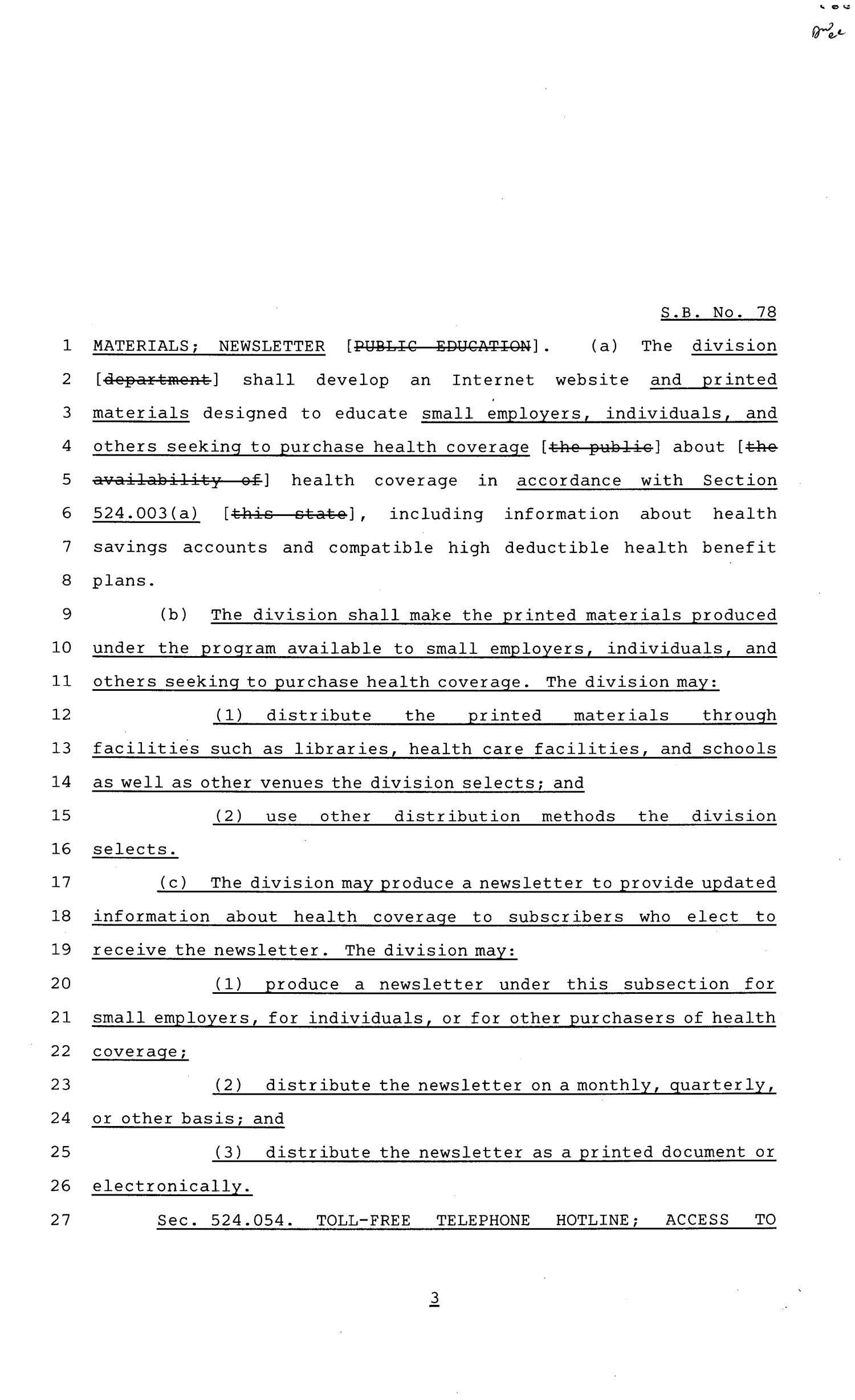 81st Texas Legislature, Senate Bill 78, Chapter 721
                                                
                                                    [Sequence #]: 3 of 27
                                                