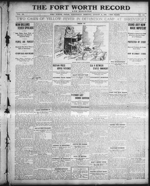 Primary view of object titled 'The Fort Worth Record and Register (Fort Worth, Tex.), Vol. 9, No. 291, Ed. 1 Wednesday, August 2, 1905'.