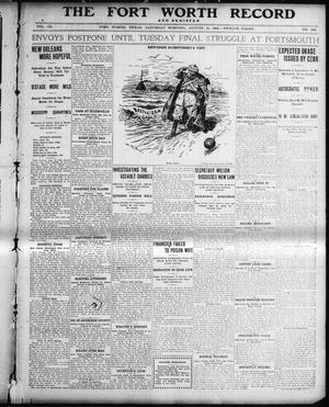 The Fort Worth Record and Register (Fort Worth, Tex.), Vol. 9, No. 308, Ed. 1 Saturday, August 19, 1905