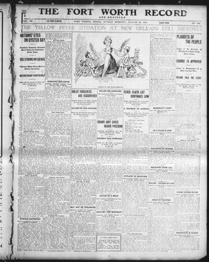 Primary view of object titled 'The Fort Worth Record and Register (Fort Worth, Tex.), Vol. 9, No. 309, Ed. 1 Sunday, August 20, 1905'.
