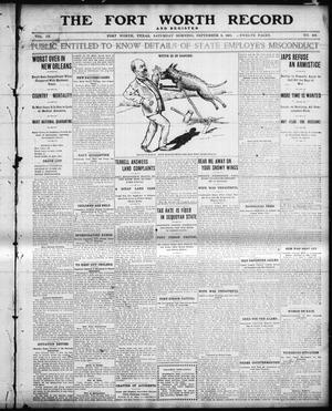 Primary view of object titled 'The Fort Worth Record and Register (Fort Worth, Tex.), Vol. 9, No. 322, Ed. 1 Saturday, September 2, 1905'.