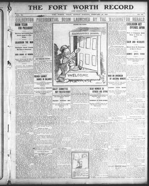 The Fort Worth Record and Register (Fort Worth, Tex.), Vol. 11, No. 126, Ed. 1 Monday, February 18, 1907