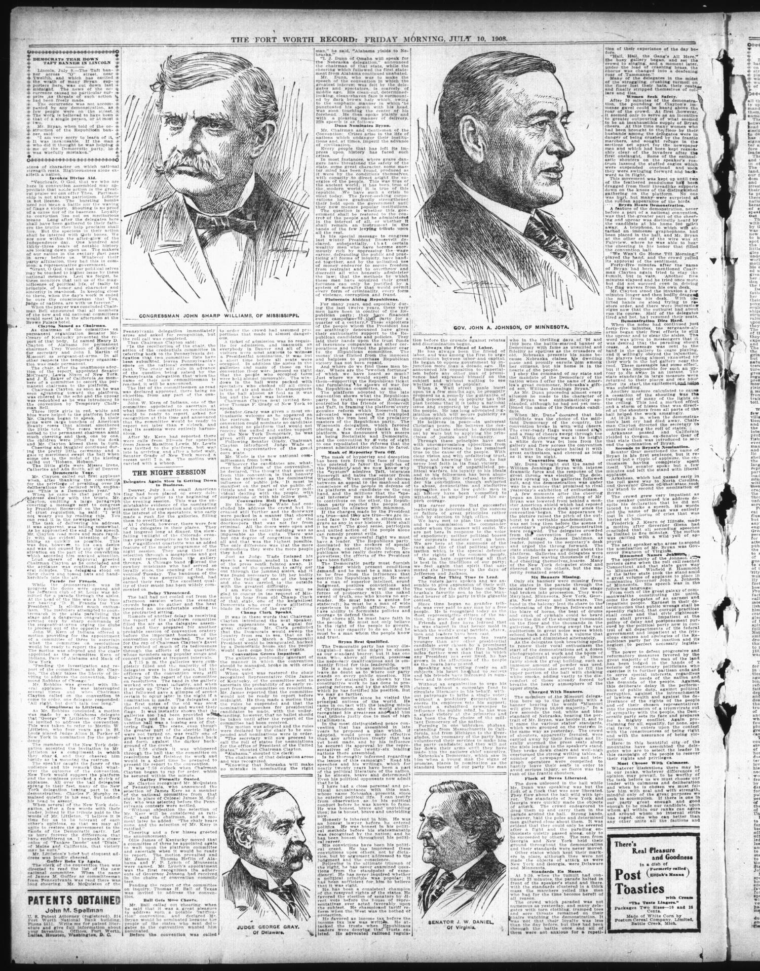 The Fort Worth Record and Register (Fort Worth, Tex.), Vol. 12, No. 268, Ed. 1 Friday, July 10, 1908
                                                
                                                    [Sequence #]: 2 of 14
                                                