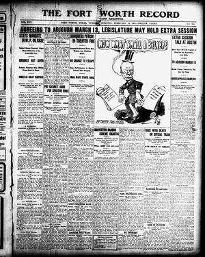 The Fort Worth Record and Register (Fort Worth, Tex.), Vol. 13, No. 124, Ed. 1 Tuesday, February 16, 1909