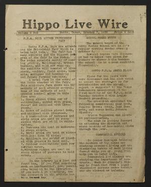 Hippo Live Wire (Hutto, Tex.), Vol. 2, No. 2, Ed. 1 Friday, October 7, 1938
