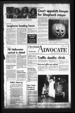 Primary view of object titled 'Cleveland Advocate (Cleveland, Tex.), Vol. 60, No. 87, Ed. 1 Wednesday, October 31, 1979'.