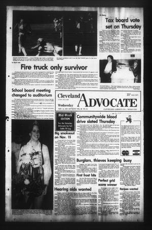Primary view of object titled 'Cleveland Advocate (Cleveland, Tex.), Vol. 60, No. 91, Ed. 1 Wednesday, November 14, 1979'.