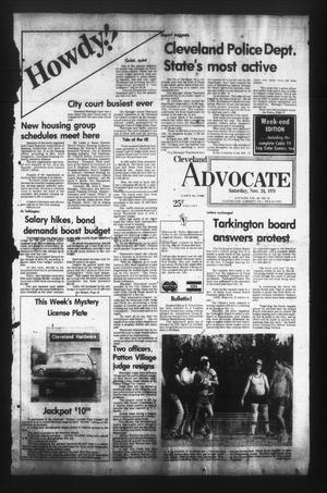 Primary view of object titled 'Cleveland Advocate (Cleveland, Tex.), Vol. 60, No. 94, Ed. 1 Saturday, November 24, 1979'.