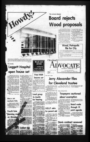 Primary view of object titled 'Cleveland Advocate (Cleveland, Tex.), Vol. 62, No. 14, Ed. 1 Saturday, February 14, 1981'.