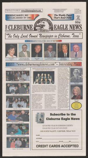 Primary view of object titled 'The Cleburne Eagle News (Cleburne, Tex.), Ed. 1 Thursday, March 1, 2012'.