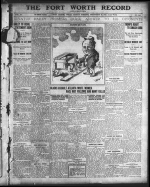 Primary view of object titled 'The Fort Worth Record and Register (Fort Worth, Tex.), Vol. 10, No. 343, Ed. 1 Sunday, September 23, 1906'.
