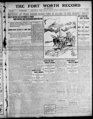 Primary view of object titled 'The Fort Worth Record and Register (Fort Worth, Tex.), Vol. 12, No. 144, Ed. 1 Sunday, March 8, 1908'.