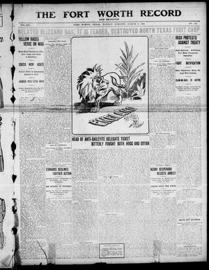 The Fort Worth Record and Register (Fort Worth, Tex.), Vol. 12, No. 145, Ed. 1 Monday, March 9, 1908