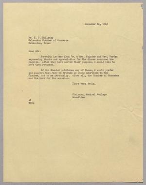 [Letter from I. H. Kempner to E. S. Holliday, December 14, 1949]