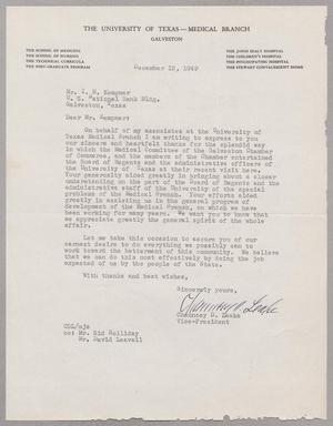 [Letter from Chauncey D. Leake to I. H. Kempner, December 12, 1949]