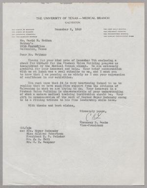 Primary view of object titled '[Letter from Chauncey D. Leake to David H. Nathan, December 8, 1949]'.
