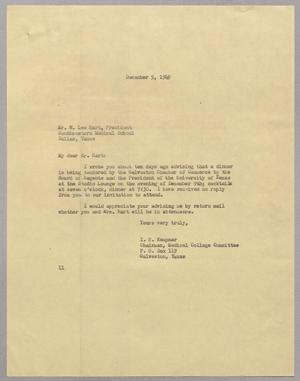 [Letter from I. H. Kempner to W. Lee Hart, December 5, 1949]