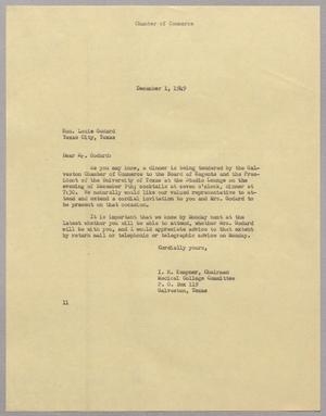 [Letter from I. H. Kempner to Louie Godard, December 1, 1949]