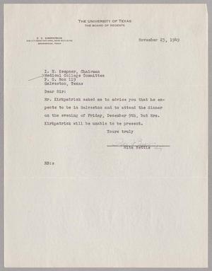 [Letter from Rita Bettis to I. H. Kempner, November 23, 1949]
