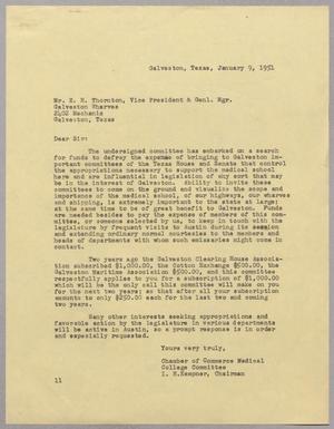 [Letter from I. H. Kempner to E. H. Thornton, January 9, 1951]