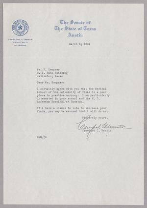 [Letter from Crawford C. Martin to I. H. Kempner, March 5, 1951]