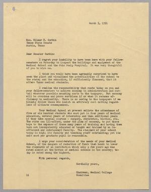 [Letter from I. H. Kempner to Kilmer B. Corbin, March 5, 1951]