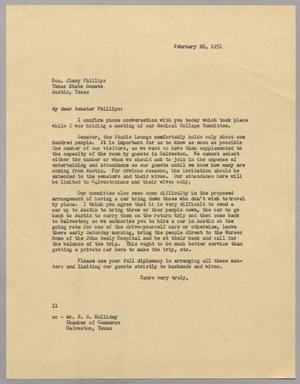 [Letter from I. H. Kempner to Jimmy Phillips, February 26, 1951]
