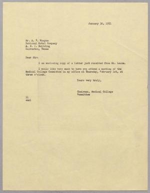 [Letter from Isaac Herbert Kempner to A. T. Whayne, January 30, 1951]
