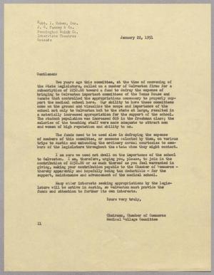 Primary view of object titled '[Letter from I. H. Kempner to Several Companies, January 22, 1951]'.