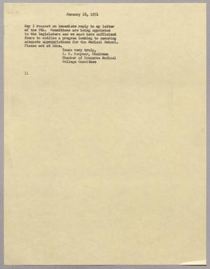 [Letter from I. H. Kempner, January 18, 1951]