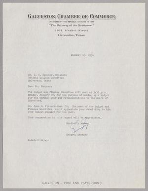 [Letter from E. S. Holliday to I. H. Kempner, January 15, 1951]