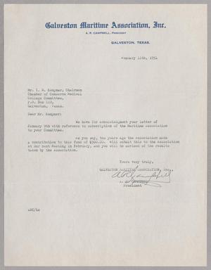 Primary view of object titled '[Letter from A. R. Campbell to I. H. Kempner, January 11, 1951]'.