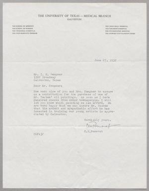 [Letter from C. M. Pomerat to I. H. Kempner, June 27, 1952]