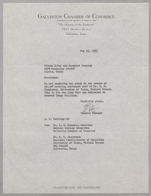 [Letter from E. S. Holliday to Wilson X-Ray and Surgical Company, May 15, 1953]