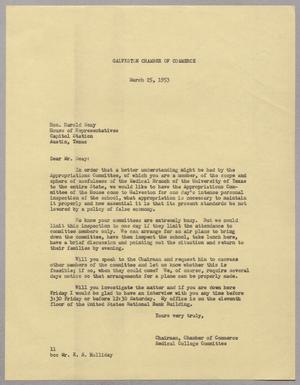 [Letter from I. H. Kempner to Harold Seay, March 25, 1953]